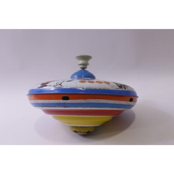 1970s, Peanuts, Spinning Top, Tin, Activity, Retro Toy, FLAW ~ 251013-WH 1372 - Picture 2 of 4
